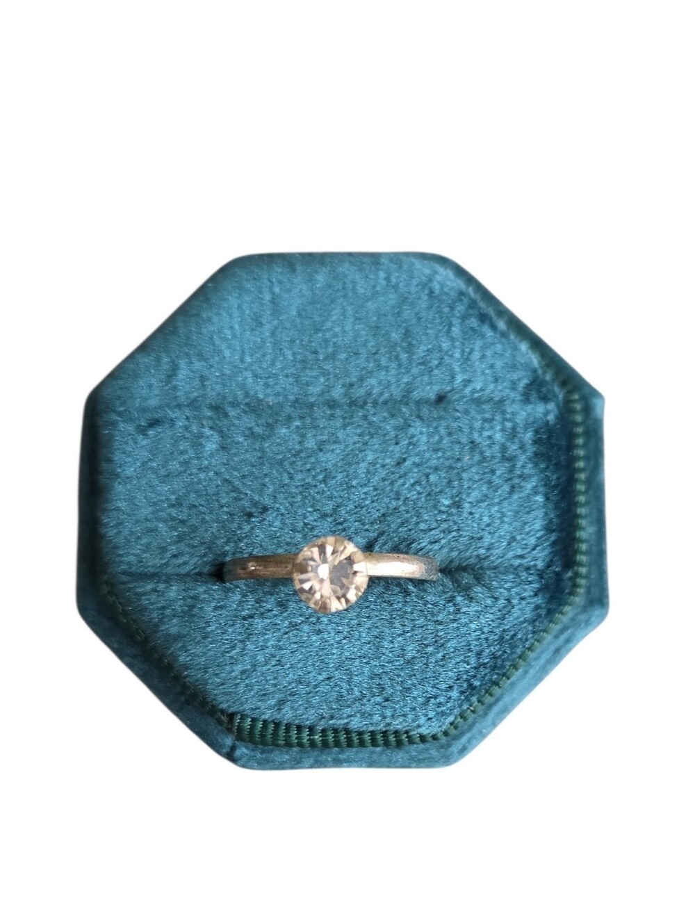 Size 8 Classic Solitaire Ring with Clear Stone